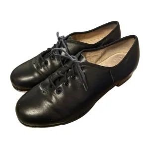 Capezio Womans 8.5 Gold Series Premiere Leather Tap Dance Shoes Lace Up Black