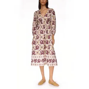 Cara Cara Midi Floral Long-Sleeve Ginger Dress
