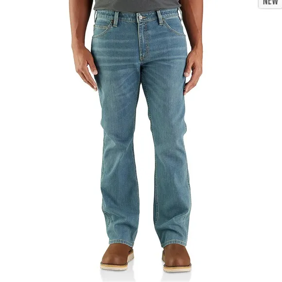 CARHARTT | BD6570M-M MEN’S RUGGED FLEX® SLIM FIT LOW RISE 5 Pocket BOOTCUT JEAN