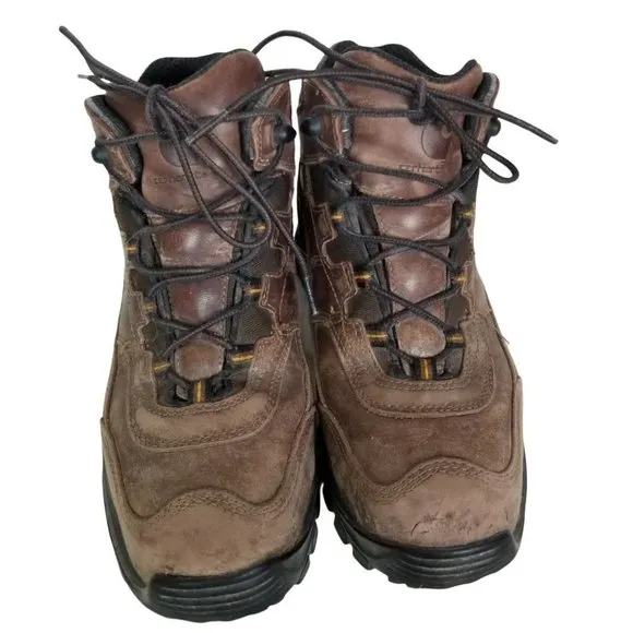 Carhartt Men 8D Brown Leather Steel Toe Waterproof