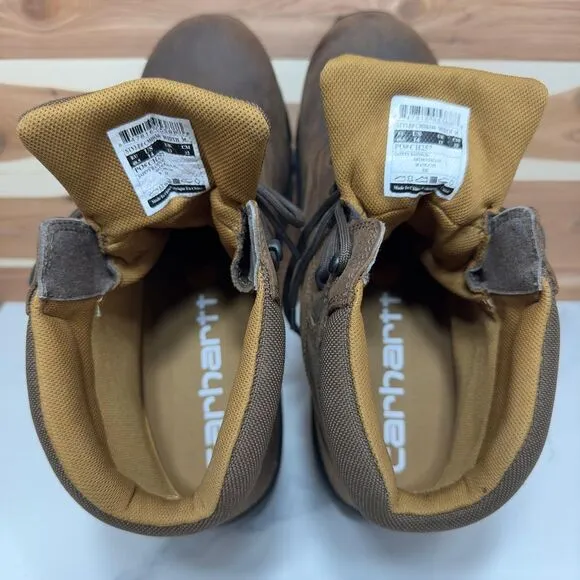Carhartt‎ Men's 6-Inch Leather Bison Brown Waterproof Work Hiker Size 14 - NEW