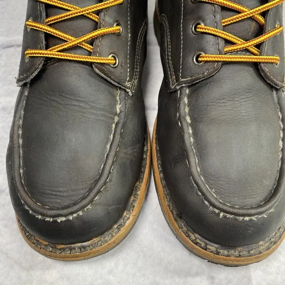 Carhartt Work Boots Mens 11.5 M Leather Soft 6&quot; Moc Toe Brown CMW6197 Waterproof
