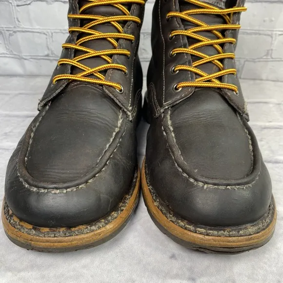 Carhartt Work Boots Mens 11.5 M Leather Soft 6&quot; Moc Toe Brown CMW6197 Waterproof