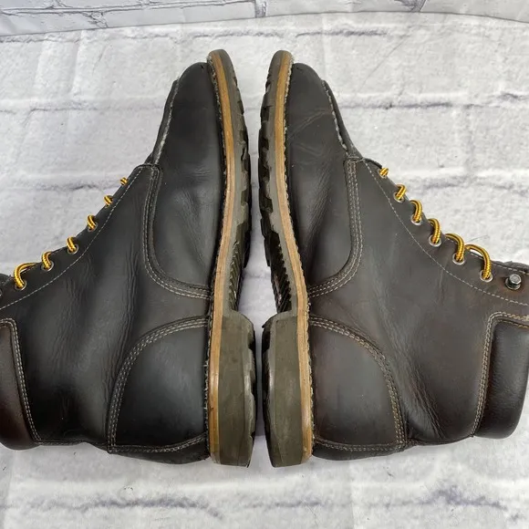 Carhartt Work Boots Mens 11.5 M Leather Soft 6&quot; Moc Toe Brown CMW6197 Waterproof