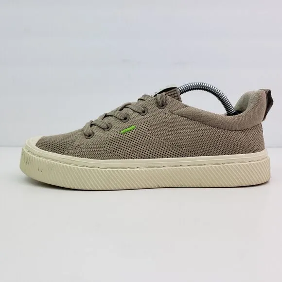 Cariuma IBI Low Womens Size 7 Sand Beige Vegan Knit Casual Sneaker Shoes