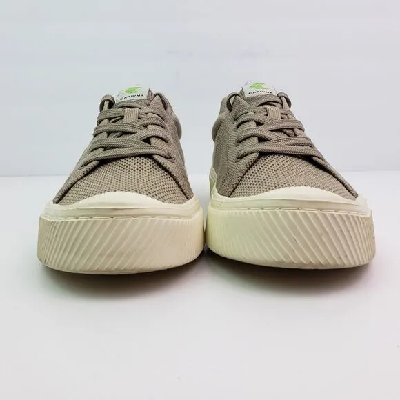 Cariuma IBI Low Womens Size 7 Sand Beige Vegan Knit Casual Sneaker Shoes