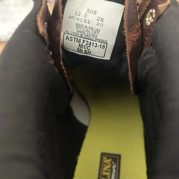 Carolina 508 MetGuard Steel Toe EH Work Boots Mens 12 EE