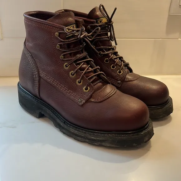Carolina Boots Men's 3010 EH Grizzly Brown Leather 6 inch Steel Toe Work Boots
