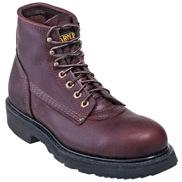 Carolina Boots Men's 3010 EH Grizzly Brown Leather 6 inch Steel Toe Work Boots
