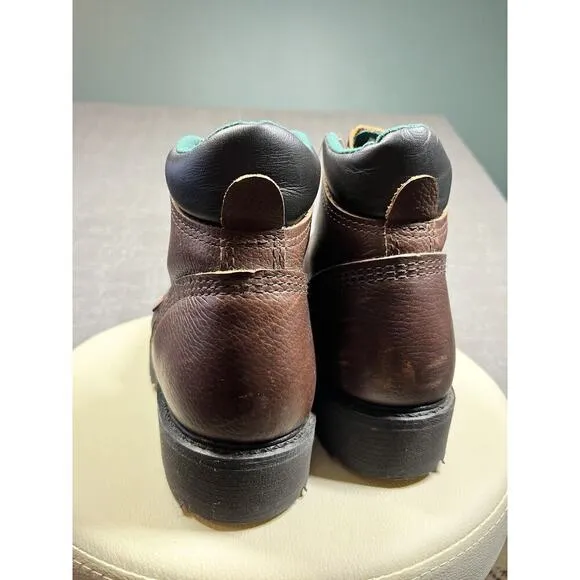 Carolina Soft Toe Lace Up Leather Work Boots made In USA Mens Size 6 2E