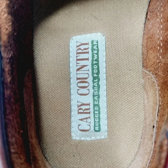 Cary Country Men's Rugged Casual Tobias Burgundy Leather Loafer Sz 10 Boat Shoe