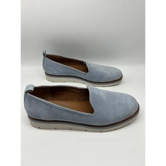 Caslon Light Blue Hadley Lea Suede Flat Slip On Loafers Casual Shoes Size 7.5M