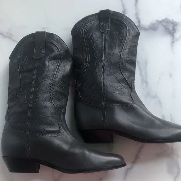 Catleia Made in Brazil Gray Leather Western Cowboy Boots Size EU 39