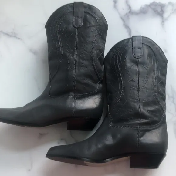 Catleia Made in Brazil Gray Leather Western Cowboy Boots Size EU 39