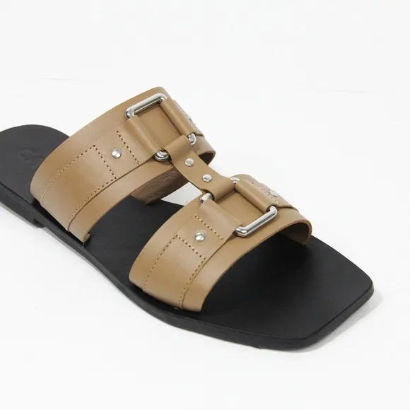 Caverley Sandals New Eu 39 Women Leather Slide Flat Shoe Cass