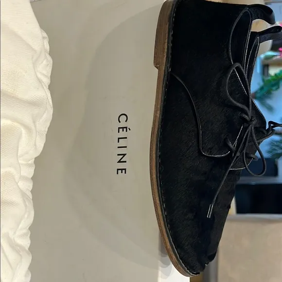 CELINE Pony Hair Oxford Women's Shoes | Size 38 or US 7