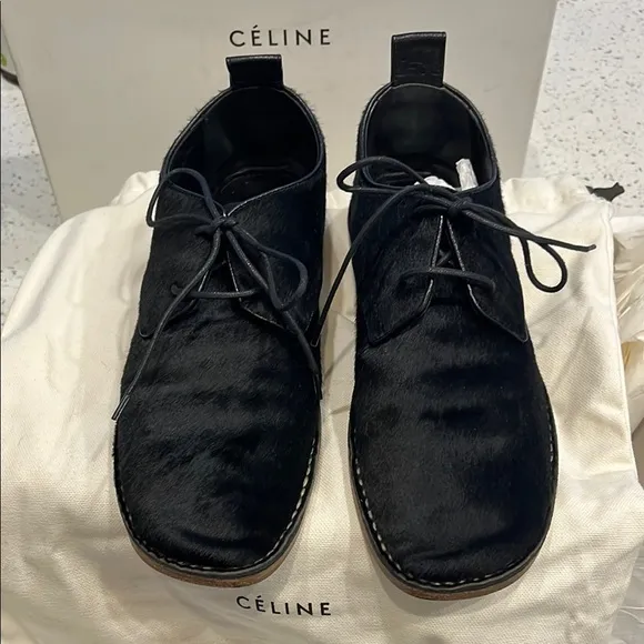 CELINE Pony Hair Oxford Women's Shoes | Size 38 or US 7