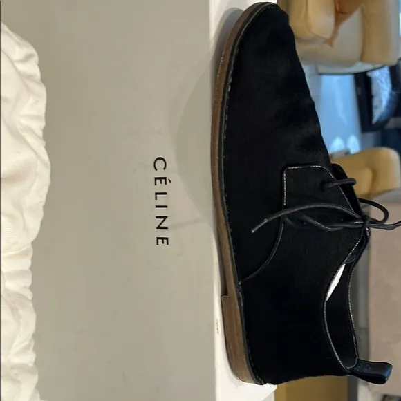 CELINE Pony Hair Oxford Women's Shoes | Size 38 or US 7