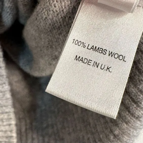 Celtic &amp; Co Womens Lambswool Gray Tunic Sweater Medium Minimalist Closet Staple