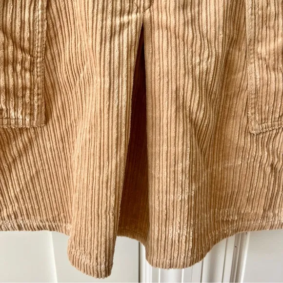 Cerruti Jeans Corduroy Pleated Mini Skirt Tan Sz S