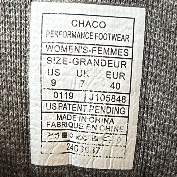 Chaco Kanarra Casual Lace Up Shoes Hiking Outdoor Gray Women’s Size 9