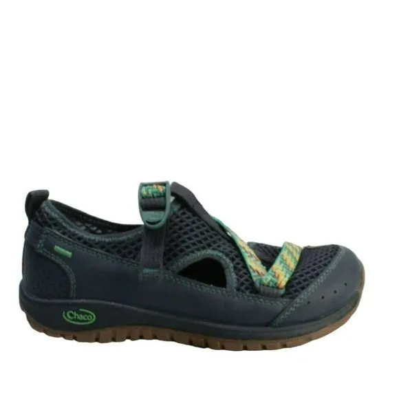 Chaco Odyssey Blue Mesh Pull Tab Adjustable Buckle Hiking Shoes Size 2 Youth