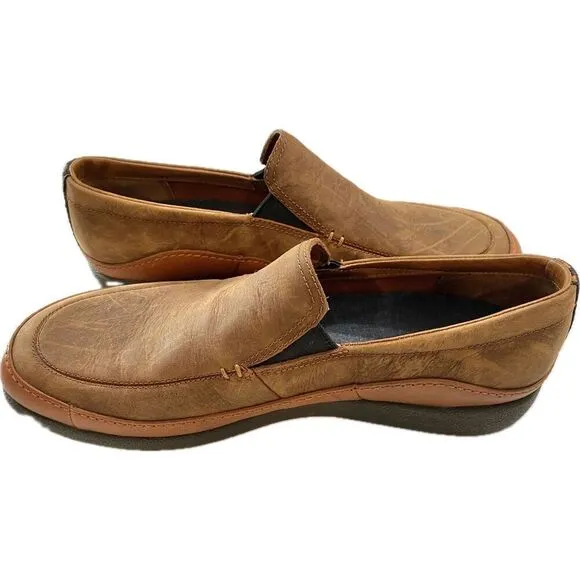 Chaco Shoes Brown Rust Black Leather Slip-On Men's Size 9.5 EUC
