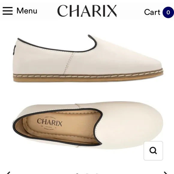 CHARIX • Cream Women's Slip-On Shoes • SZ. 37
