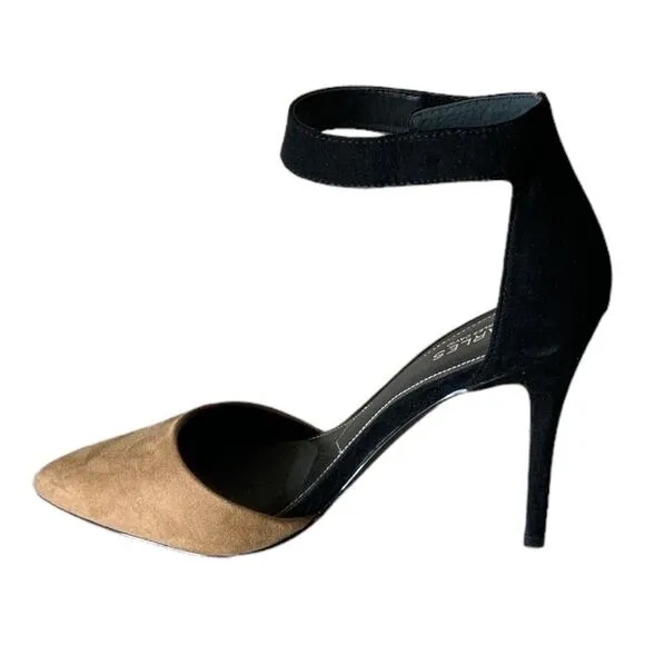 Charles David Shoes Women's Size 9M Pointy Stiletto Pumps Ankle Strap Two-Tone