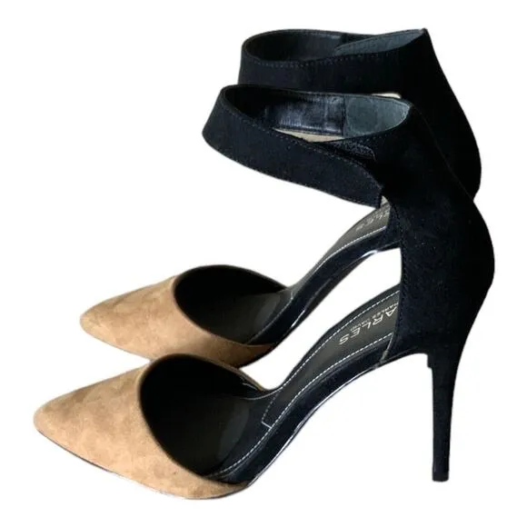 Charles David Shoes Women's Size 9M Pointy Stiletto Pumps Ankle Strap Two-Tone