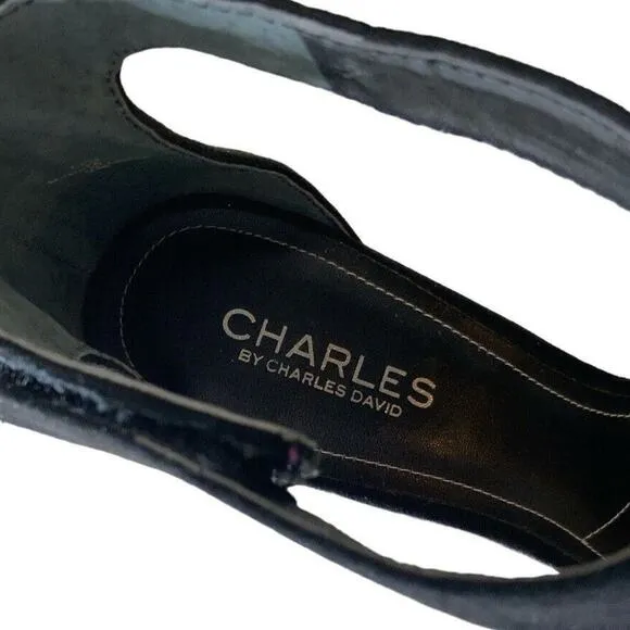 Charles David Shoes Women's Size 9M Pointy Stiletto Pumps Ankle Strap Two-Tone
