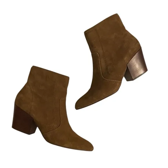 CHELSEA &amp; VIOLET Jane Suede Leather Zip Up Ankle Boots