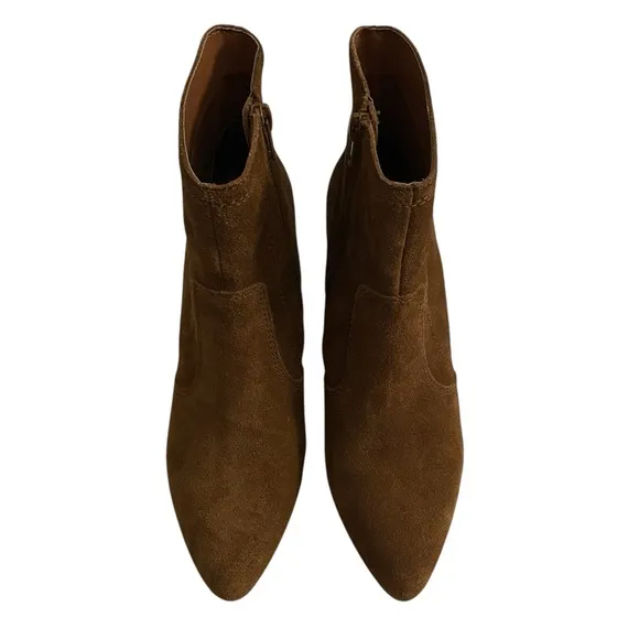 CHELSEA &amp; VIOLET Jane Suede Leather Zip Up Ankle Boots