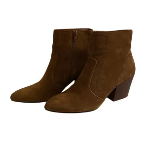 CHELSEA &amp; VIOLET Jane Suede Leather Zip Up Ankle Boots