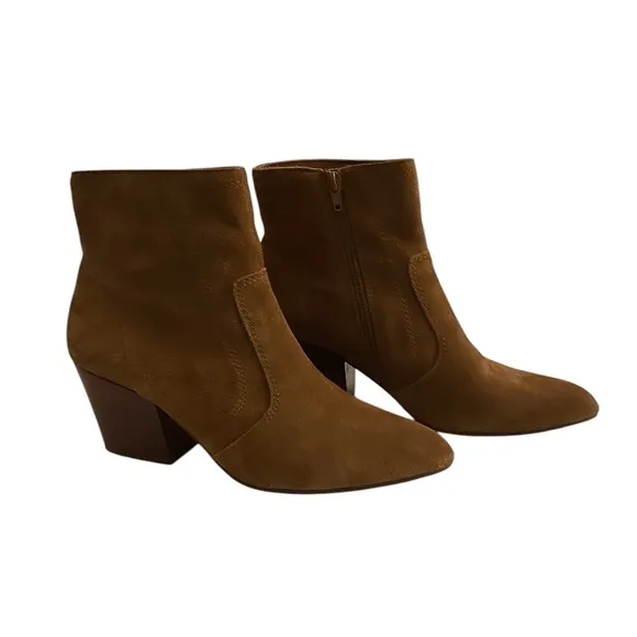 CHELSEA &amp; VIOLET Jane Suede Leather Zip Up Ankle Boots