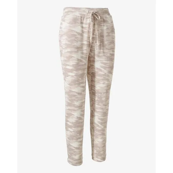 Chico's Set CoziSoft Playful Camo Dolman Pullover Drawstring Ankle Pants Size 1