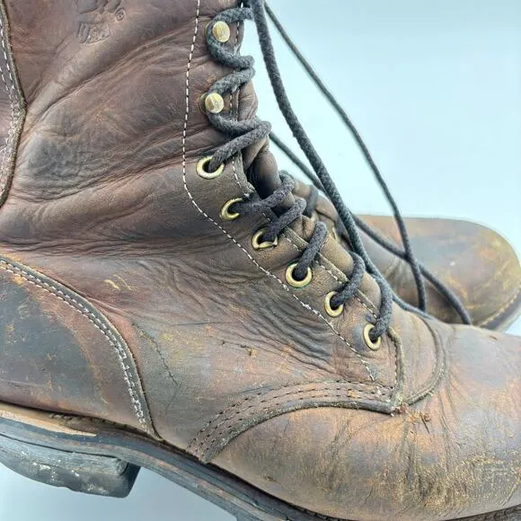 Chippewa Soft Toe Work Boots Men's 8.5 Utility Workwear