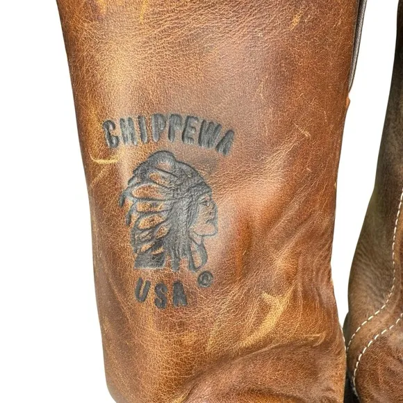 Chippewa Wellington Cowboy Work Boots Mens Size 8.5 EE