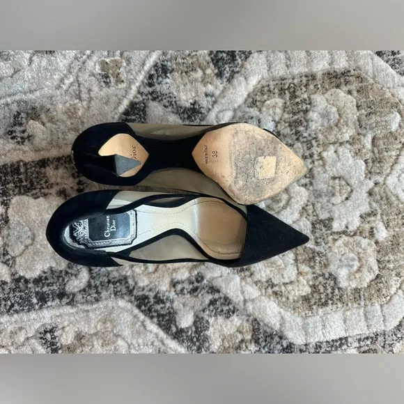 Christian Dior Suede Mesh Songe Pumps