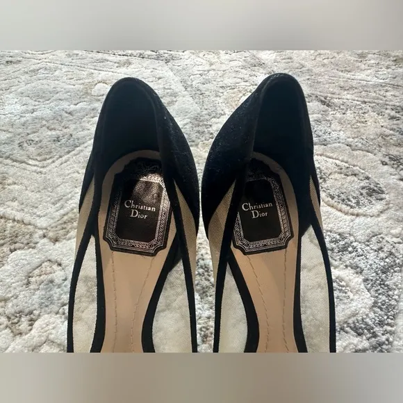 Christian Dior Suede Mesh Songe Pumps