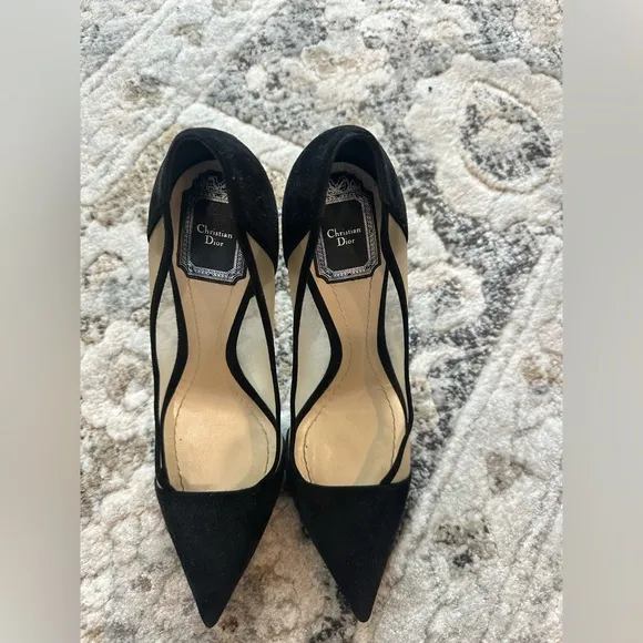 Christian Dior Suede Mesh Songe Pumps