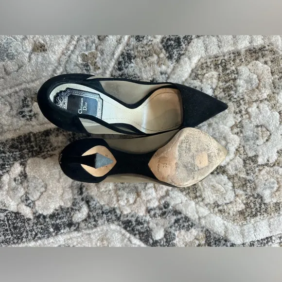Christian Dior Suede Mesh Songe Pumps