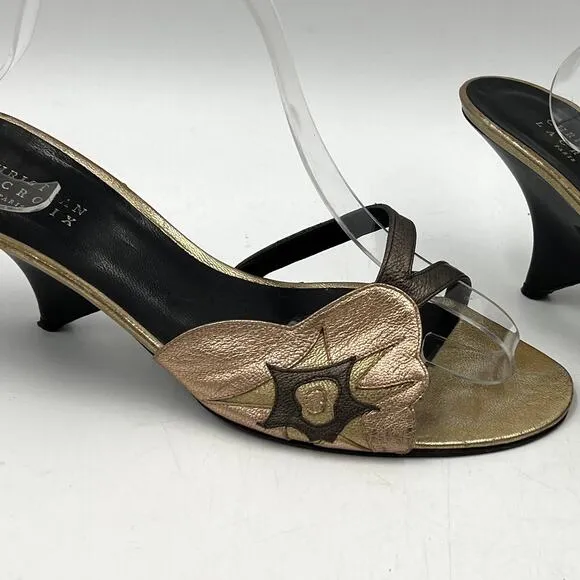 Christian Lacroix Metallic Leather Heels