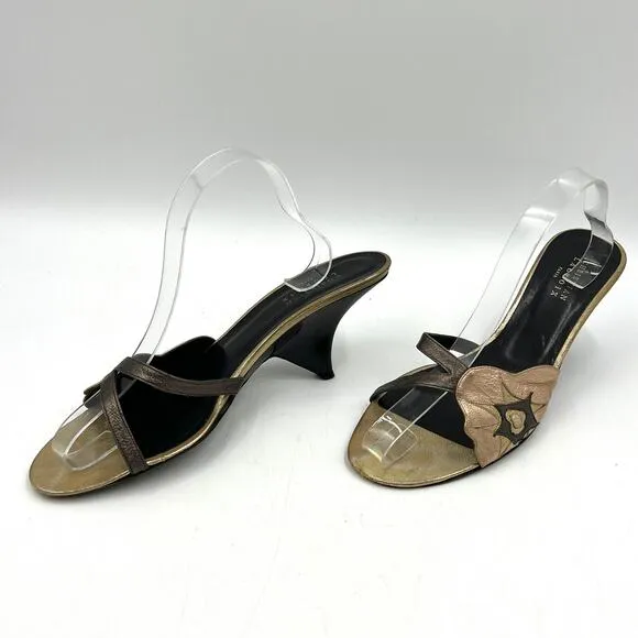 Christian Lacroix Metallic Leather Heels