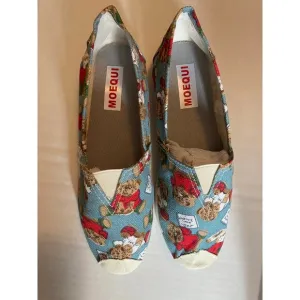 Christmas Bear Canvas shoes by Moequi Size 8 Brand New slip on size 8 shoes