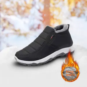 🎄🧑‍🎄Christmas Hot Sale !🔥Winter Simple Style Slip On Warm Fleece Walking Shoes W090