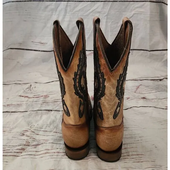 Circle G Overlay, Embroidered, and Studded Western Boot Size 10 NWOT