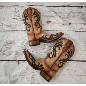 Circle G Overlay, Embroidered, and Studded Western Boot Size 10 NWOT