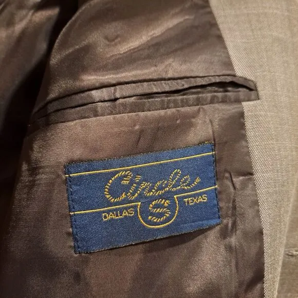 Circle S Dallas Made in USA Mens Western Sport Coat Lubbock Steel Gray Sz Medium