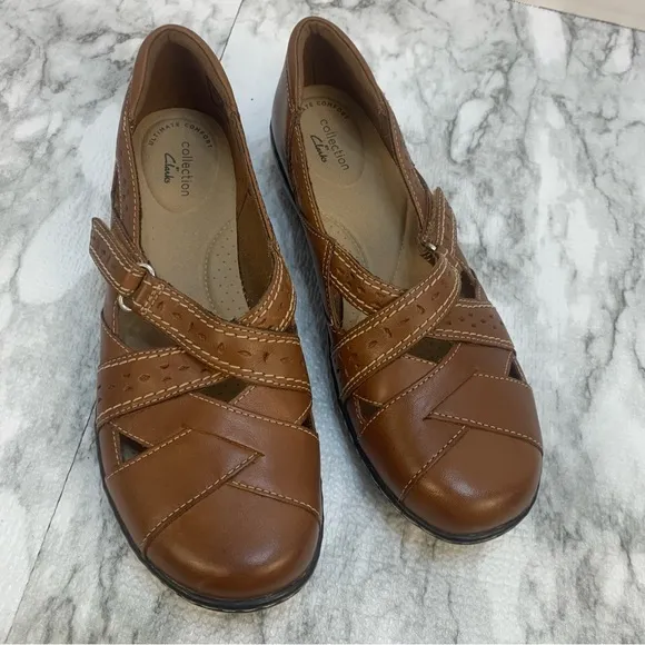 Clark’s collection, slip on, Ashland brown shoes